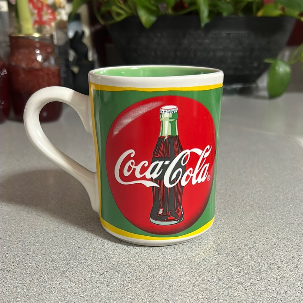 1998 - Coca Cola Green and White Mug